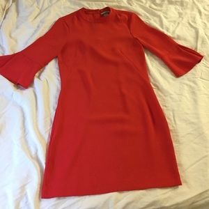H&M Red Sheath with Flared Sleeves